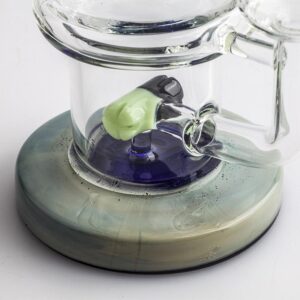 Blue Cube Glass Dab Rig w/ Blue Wrap Sherlock Pipe Set