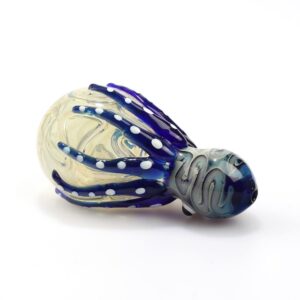 Blue Cube Glass Dab Rig w/ Octopus Glass Pipe Set