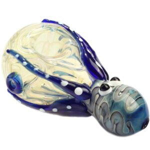Blue Cube Glass Dab Rig w/ Octopus Glass Pipe Set