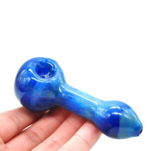 Blue Glass Marijuana Pipe