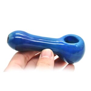 Blue Glass Tobacco Pipe