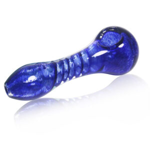 Blue Spiral Pattern Glass Pipe