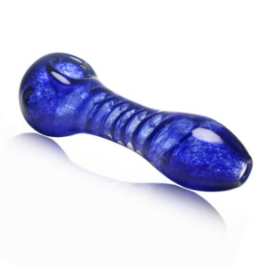 Blue Spiral Pattern Glass Pipe