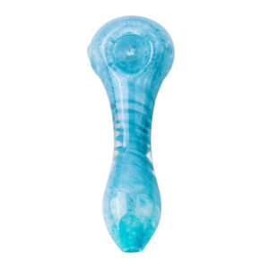 Blue Spiral Pattern Glass Pipe
