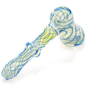 Blue Swirl Hammer Bubbler