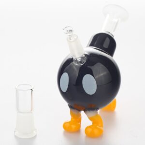Bob-Omb_Super-Mario_-Themed-Dab-Rig-Glass-Dome 4" Bob Omb(Super Mario) Themed Dab Rig