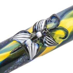 Butterfly Pattern Glass Hammer Bubbler