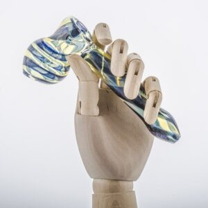 Butterfly Pattern Glass Hammer Bubbler