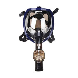 Chrome Plated Gas Mask Bong w/ Acrylic Water Pipe