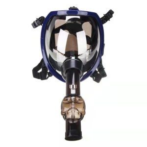 Chrome Plated Gas Mask Bong w/ Acrylic Water Pipe