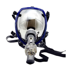 Chrome Plated Gas Mask Bong w/ Acrylic Water Pipe