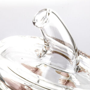 Clear Disc Glass Carb Cap