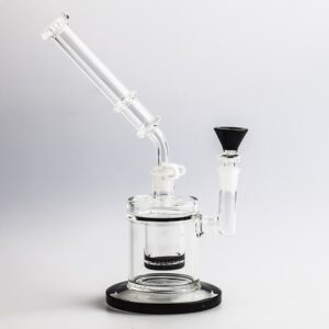 Clear Glass Honeycomb Perc Bong