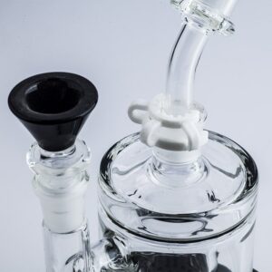 Clear Glass Honeycomb Perc Bong