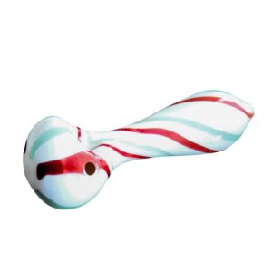 Colored Spiral Glass Spoon Pipe