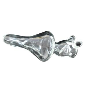 Cone Shape Clear Glass Pipe