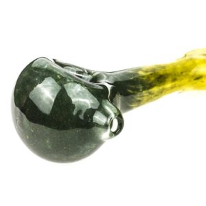 Darkolivegreen Frit Glass Pipe