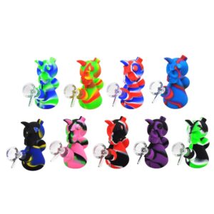 Devil Skull Mini Silicone Bubbler Bong