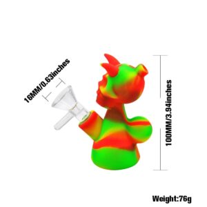 Devil Skull Mini Silicone Bubbler Bong