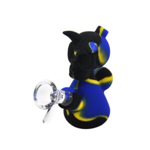 Devil Skull Mini Silicone Bubbler Bong