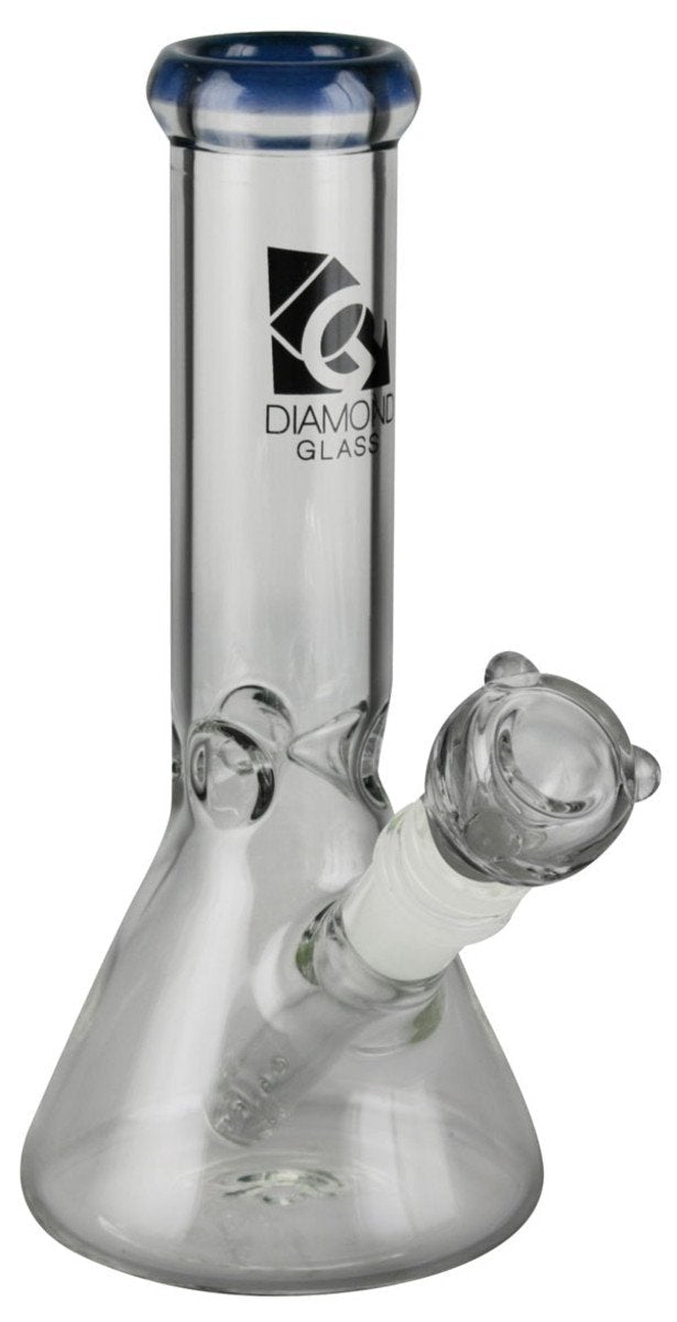 Diamond-Glass-Sugar-Beaker-8-14mm-F-Asst-Colors_media-3 Diamond Glass 8" Classic Beaker Bong