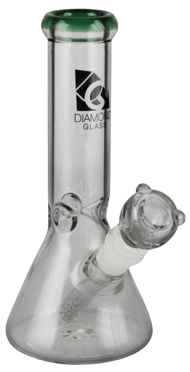 Diamond-Glass-Sugar-Beaker-8-14mm-F-Asst-Colors_media-4 Diamond Glass 8" Classic Beaker Bong