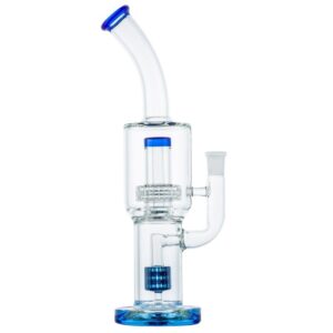 Double Matrix Perc Bong w/ Quartz Banger and Weed Grinder Set