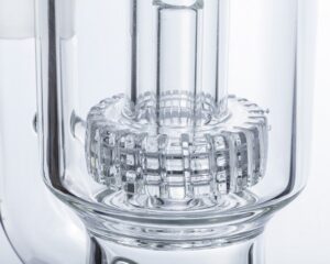Double Matrix Perc Glass Bong w/ Glass One Hitter Pipe Set