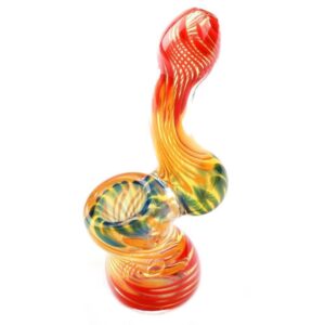 Double Matrix Perc Glass Bong w/ Spiral Sherlock Bubbler Set