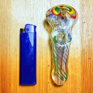 Double Fun Double Bowls Glass Spoon Pipe