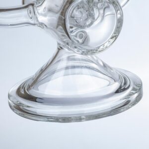 8.5" Clear Glass Dual Chamber Dab Rig