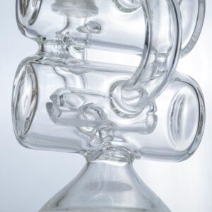 8.5" Clear Glass Dual Chamber Dab Rig