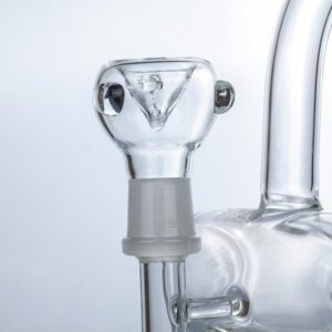 8.5" Clear Glass Dual Chamber Dab Rig