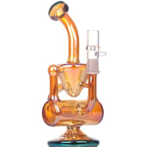 8.5" Orange Heady Recycler Dab Rig