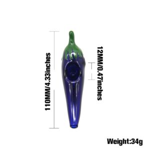 Eggplant Glass Hand Pipe
