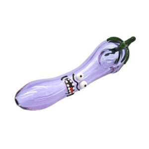 Eggplant Novelty Glass Pipe