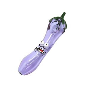 Eggplant Novelty Glass Pipe