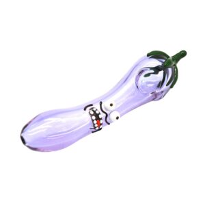 Eggplant Novelty Glass Pipe