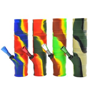 7.8“ Foldable Silicone Camouflage Bong