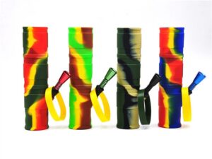 7.8“ Foldable Silicone Camouflage Bong