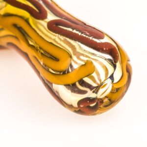 Fumed Glass Spoon Pipe With Canes