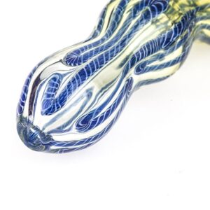 Fumed Glass Spoon Pipe w/ Maria Rings