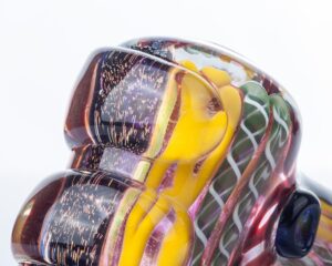 Fumed Glass Hammer Bubbler w/ Milli Scheme