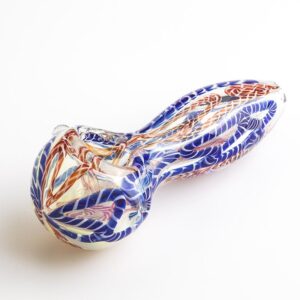 Clear Glass Spoon Pipe w/ Stripe