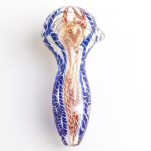 Clear Glass Spoon Pipe w/ Stripe
