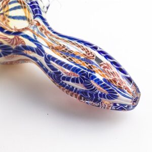 Clear Glass Spoon Pipe w/ Stripe