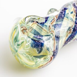 Twisted Glass Pipe with Marbles