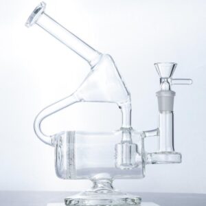 9" Glass Multi Perc Dab Rig w/ Pink Girly Glass Pipe Set