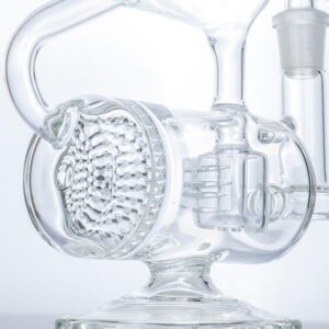 9" Glass Multi Perc Dab Rig w/ Pink Girly Glass Pipe Set