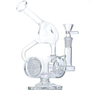 9" Glass Multi Perc Dab Rig w/ Pink Girly Glass Pipe Set